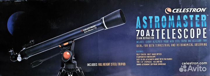 Продам новый телескоп celestron AstroMaster 70 INC