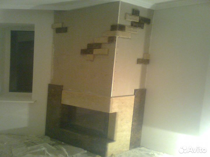 Портал для камина из мрамора, гранита, оникса