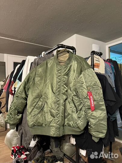 Бомбер Vetements Over Big Logo Green Оригинал