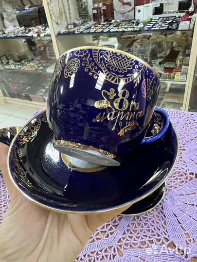 Чайно кофейный сервиз лфз кобальт