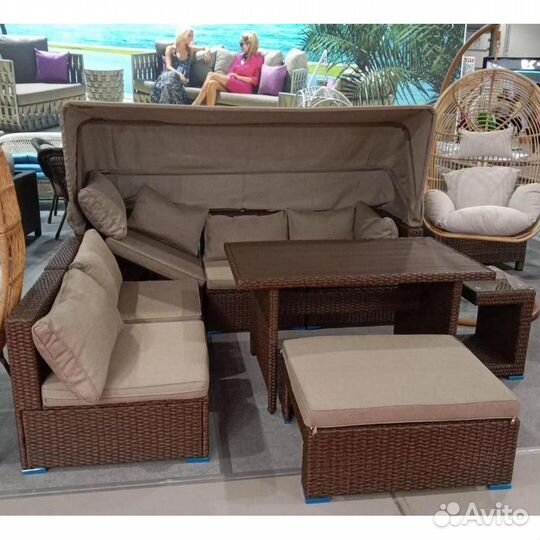 Плетёный модульный набор из ротанга