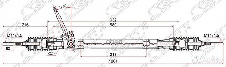 Рейка рулевая renault megane II 03- LHD ST-8200