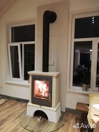 Монтаж дымохода камина печи