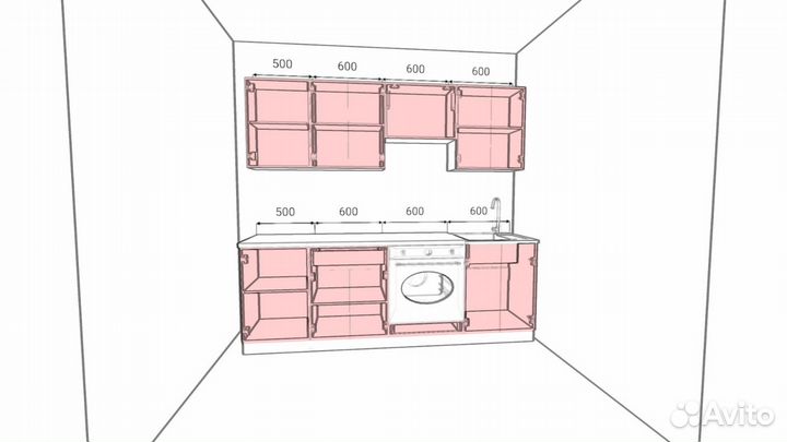 Кухня Ройс Оливково-зелёный