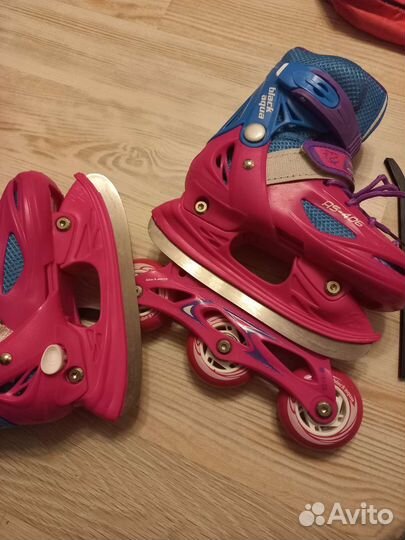 Коньки фигурные и роликовые раздвижные 26р-29р