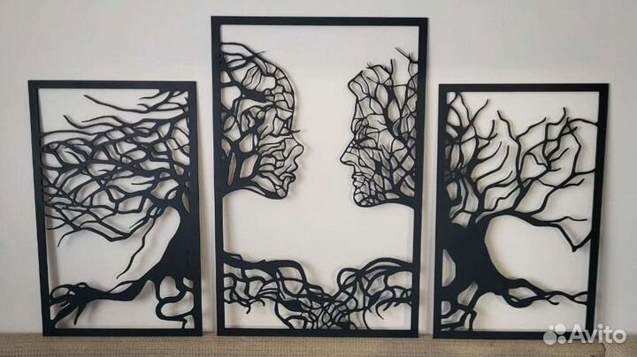 Картина панно из дерева