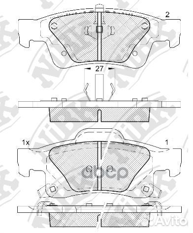 Колодки тормозные дисковые зад PN0834 NiBK