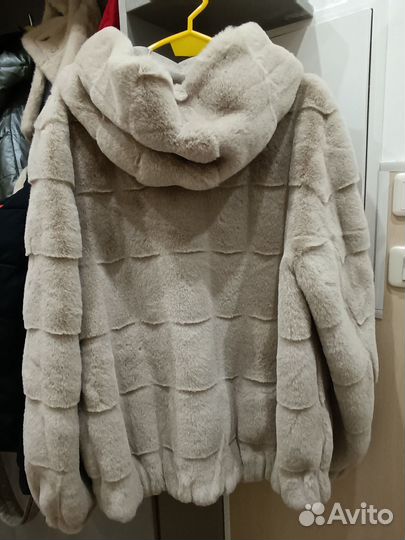 Шуба из эко меха под норку короткая