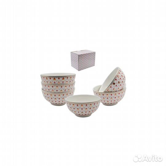 Набор салатников 6 пр. 610 мл Агния, фарфор 174-21