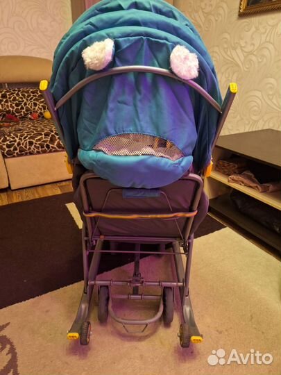 Детские санки коляска с колесами бу