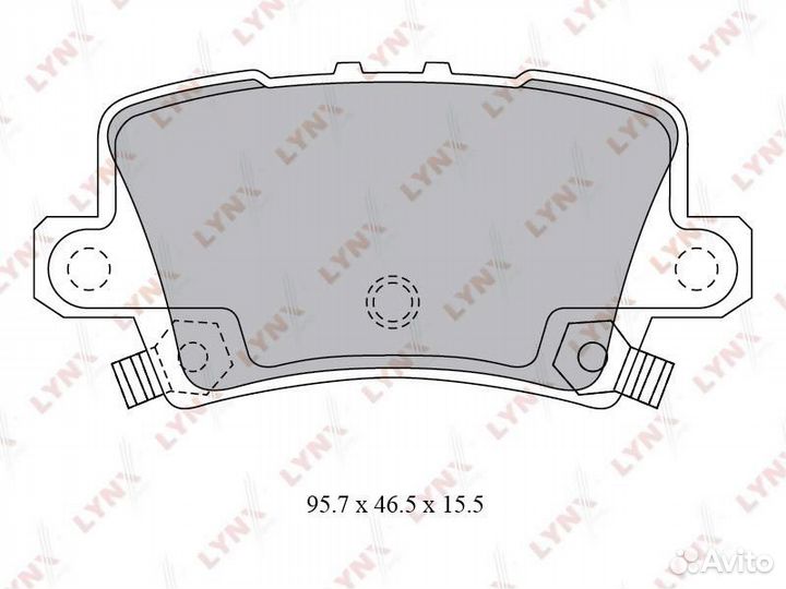 Колодки тормозные задние