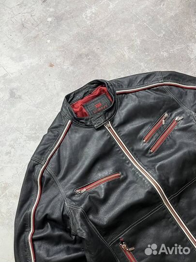 Винтажная кожаная куртка Diesel Мото винтаж 90 х
