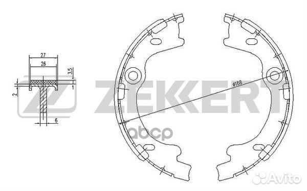 Колодки торм. бараб. BK4454 Zekkert