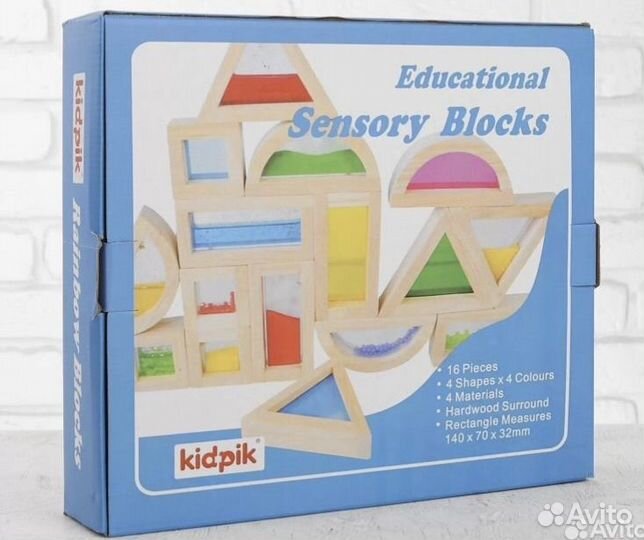 Монтессори конструктор деревянный сенсорные блоки