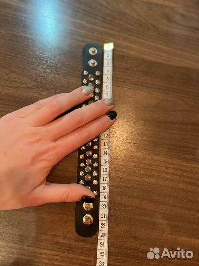 Браслет с клепками (искуственная кожа)