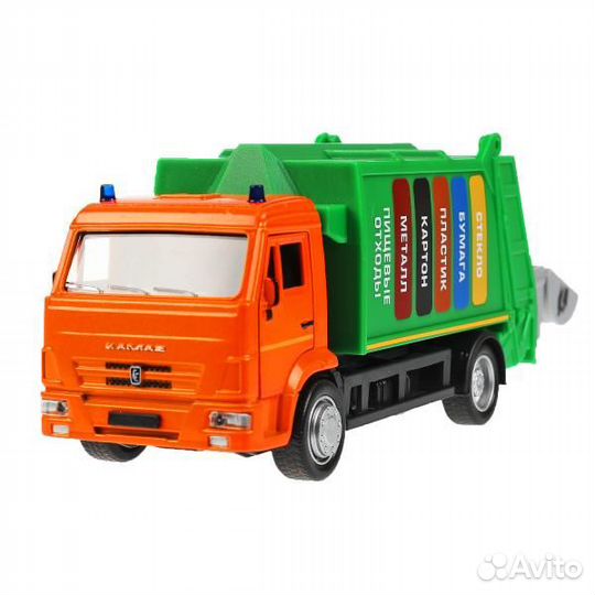 Машина Технопарк металл каmaz Мусоровоз 17 см инер