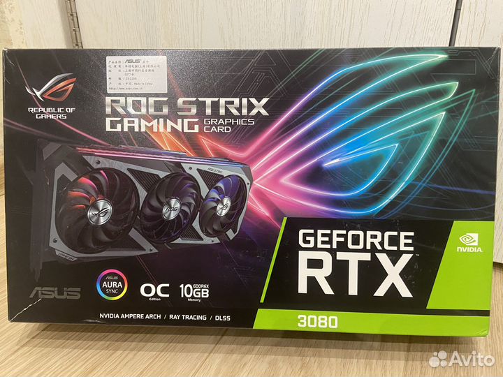 Видеокарта RTX 3080 Geforce Rog Strix 10GB
