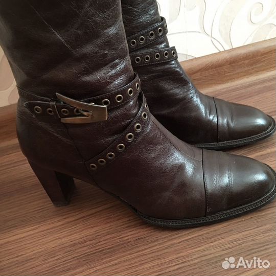Сапоги разные д/с, Италия, нат.кожа, 39 р
