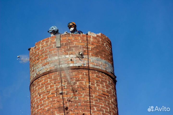Демонтаж дымовых труб