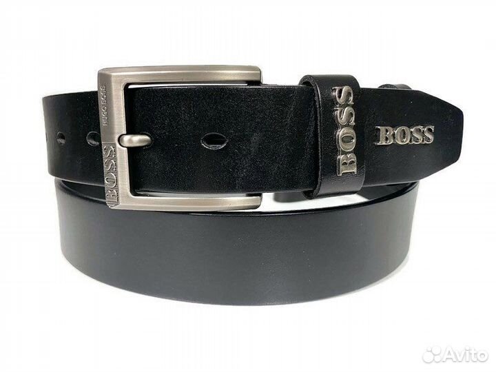 Ремень мужской кожаный Boss 2403 black