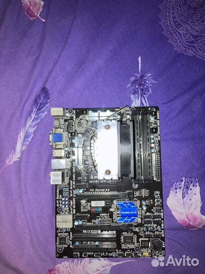 Комплект материнская плата, кулер, процессор + озу