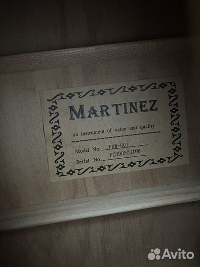 Акустическая гитара Martinez FAW-801