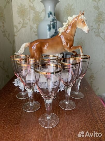 Бокалы из цветного стекла СССР