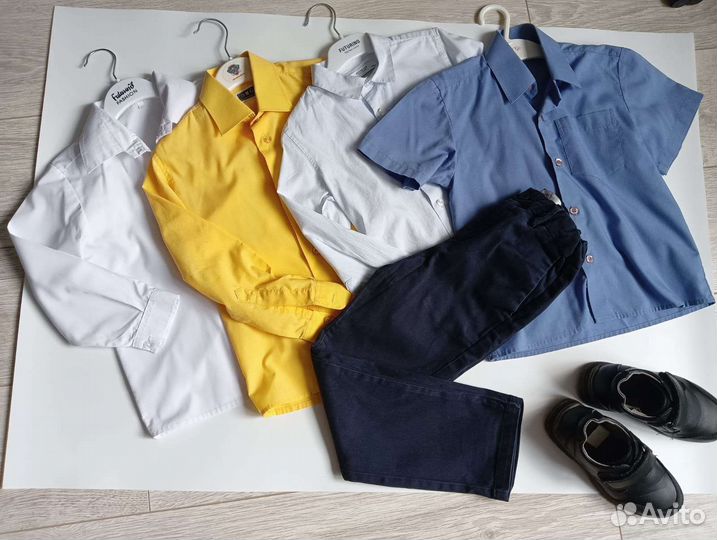 Школьная форма пакетом 122 брюки рубашка