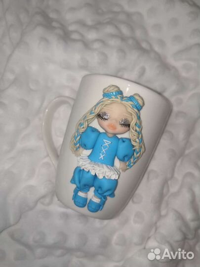 Кружка с декором ручной работы подарок сувенир