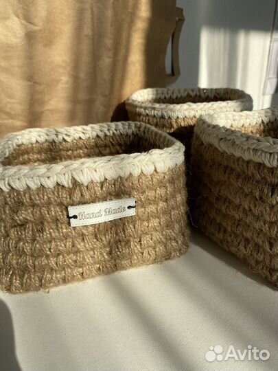 Корзина из джута набор