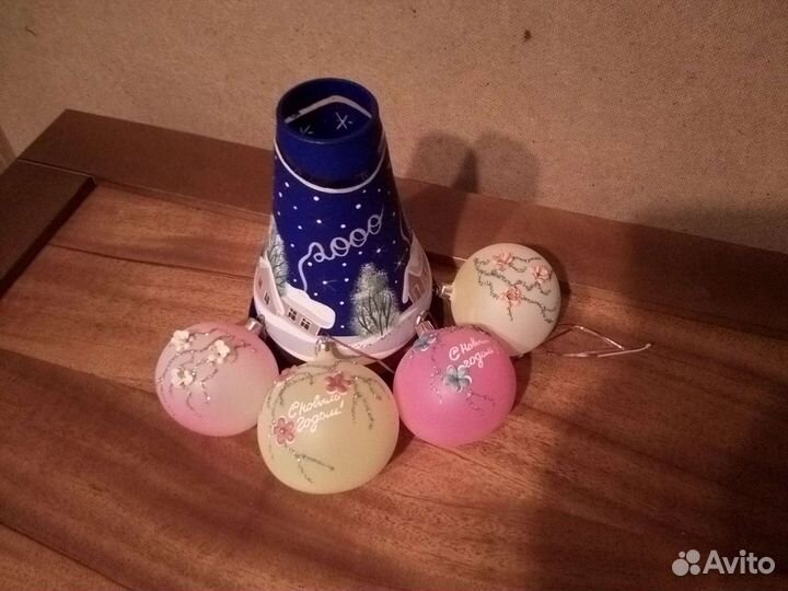 Ёлочные игрушки СССР и подсвечник новогодний