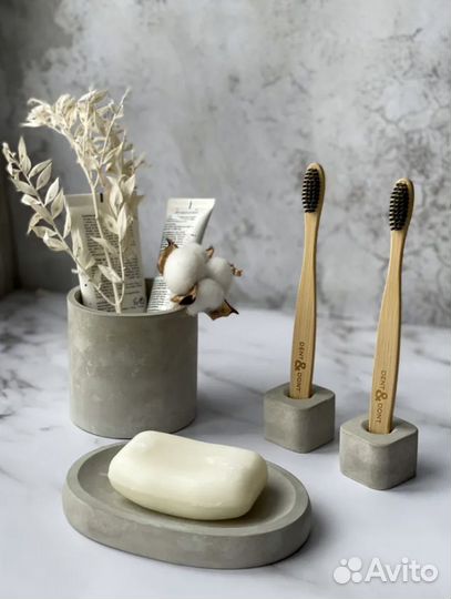 Набор для ванны из бетона, лофт аксессуары