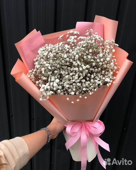 Букетики из Белой Гипсофилы. Свежие Цветы