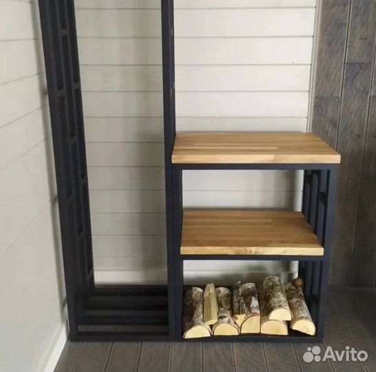 Дровница из металла