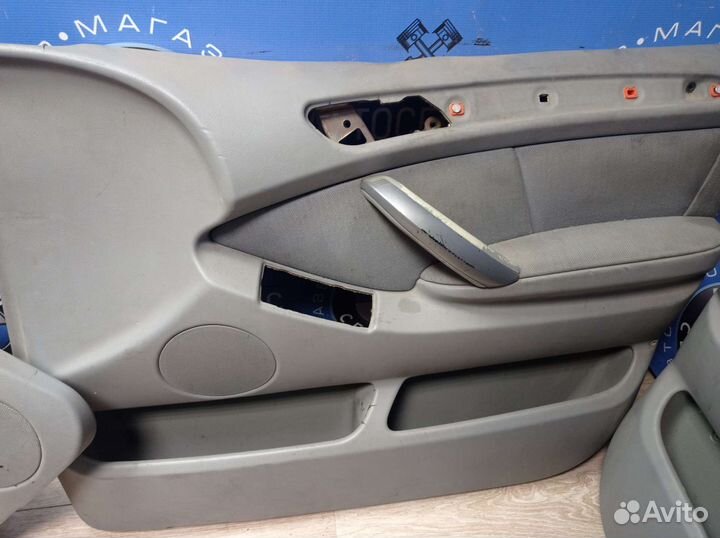 Дверные карты на BMW X5 E53 серые велюр