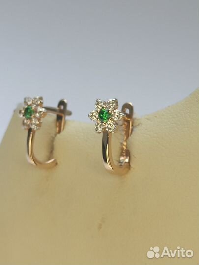 Золотые серьги 585 проба, детские