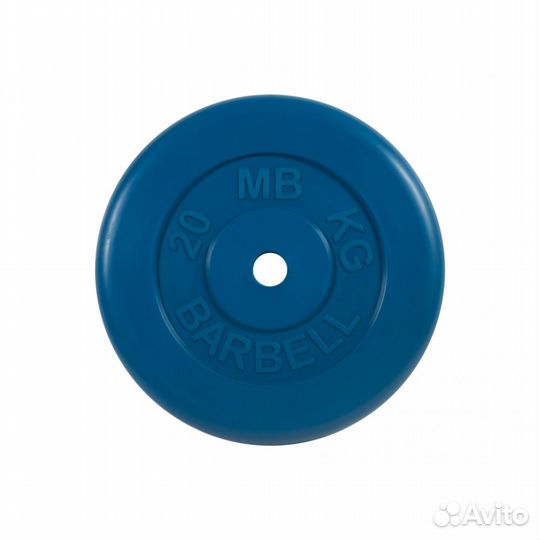 Диск MB Barbell 20 кг D 26мм синий