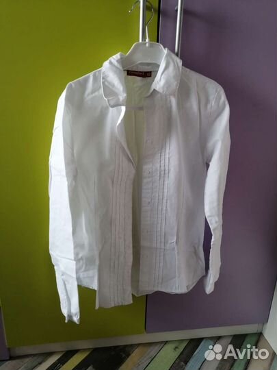 Рубашка школьная на девочку 152