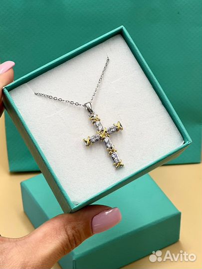 Подвеска крестик Tiffany