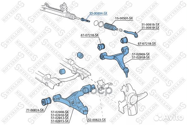 55-00894-SX тяга рулевая MB W163 ML 2.3-5.5 98