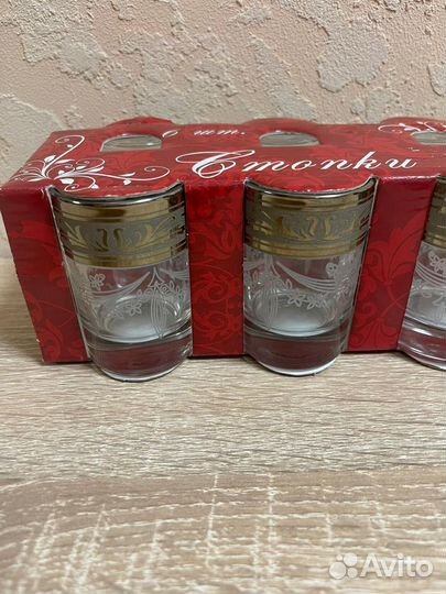 Стопки рюмки стаканы набор 6шт новый