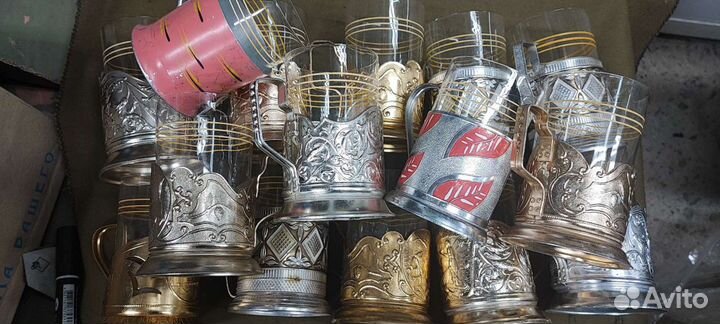 Подстаканник со стаканом СССР