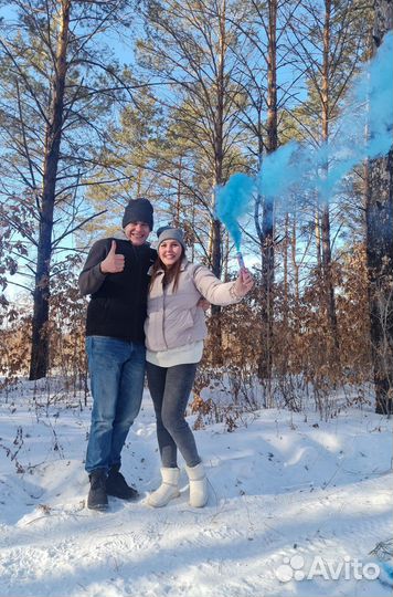 Цветной дым для гендер пати (Gender party)