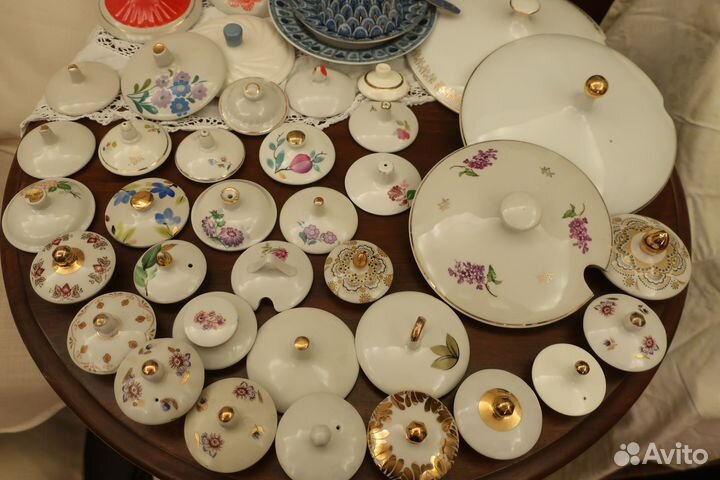 Крышки фарфоровые для чайников СССР