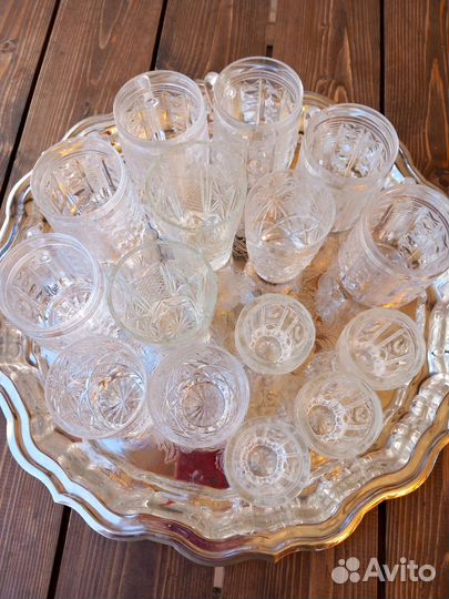 Хрусталь стаканы, рюмки, кружки