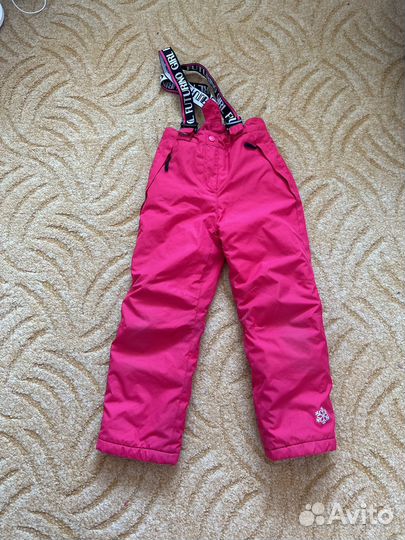 Утепленные брюки 128 для девочки