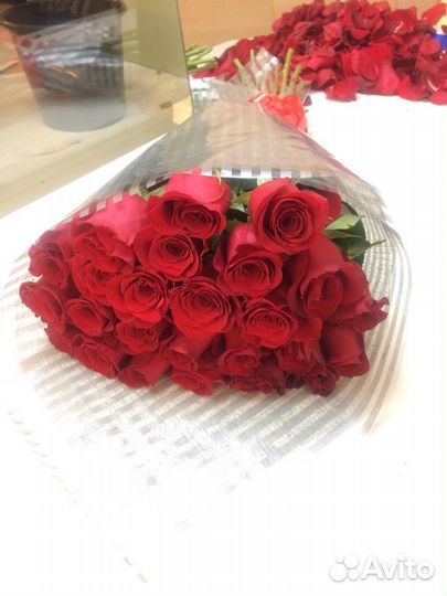 Букет цветы 19 шт sex red