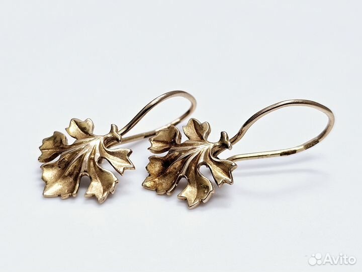 Золотые серьги 583 пробы