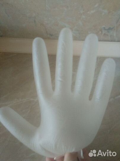 Перчатки одноразовые виниловые M XL