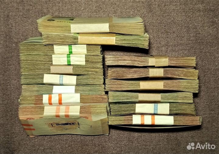Банкноты из СССР 1961,1991 г.г. оригиналы, пачками